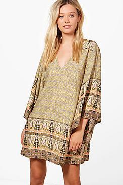 Boohoo Cara Extreme Kimono Sleeve Shift Dress