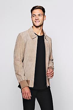 Boohoo Luxe Real Suede Ma1 Bomber