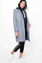 Boohoo Kelly Wool Look Coat Grey