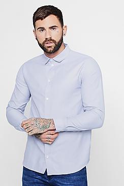 Boohoo Long Sleeve Pinpoint Oxford Shirt