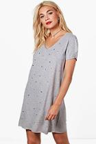 Boohoo Star Studded T-shirt Dress