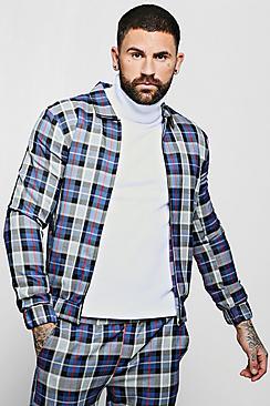 Boohoo Large Tartan Check Smart Coach Jacket