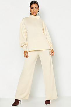 Boohoo Oversized Sweat & Wide Leg Pants Tracksuit
