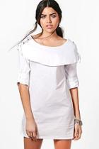 Boohoo Rosie Eyelet Detail Cotton Sundress