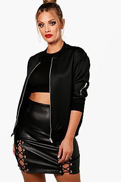 Boohoo Plus Norma Scuba Bomber Jacket
