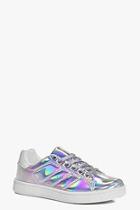 Boohoo Robyn Glitter Lace Up Trainer