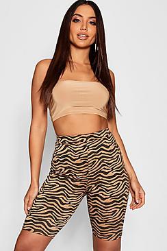 Boohoo Zebra Jacquard Cycling Shorts