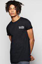 Boohoo Front/back Brooklyn T Shirt Black