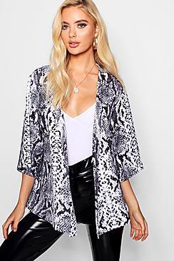 Boohoo Snake Print Kimono