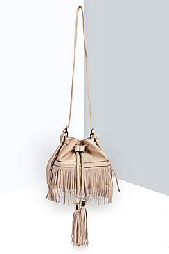 Boohoo Sofia Fringed Tassel Duffle Bag