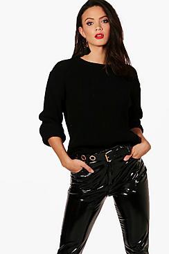 Boohoo Tall Edie Stitch Detail Jumper