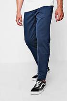 Boohoo Navy Jogger Style Chino Trouser