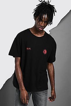 Boohoo Oversized Relax Ying Yang T-shirt