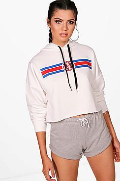 Boohoo Ria Athleisure Crop Hoodie