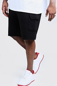 Boohoo Big And Tall Skinny Fit Jersey Cargo Shorts