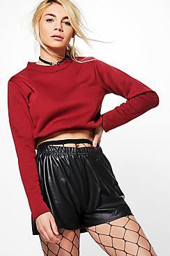 Boohoo Esme Basic Crop Sweatshirt