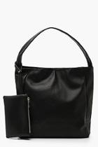 Boohoo Pu Slouch Day Bag With Purse