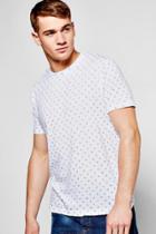 Boohoo All Over Chinese Print T Shirt White