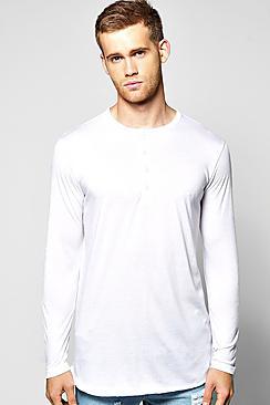 Boohoo Skater Length Drape Grandad T Shirt