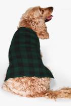 Boohoo Mia Tartan Dog Christmas Jumper Green