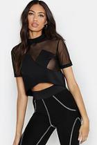 Boohoo Fit Premium Mesh Panel Tee