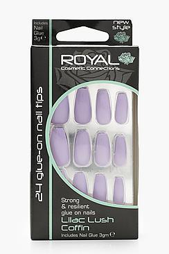Boohoo 24 Lilac Lush Coffin Nails