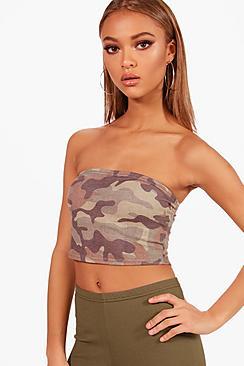 Boohoo Olivia Camo Bandeau