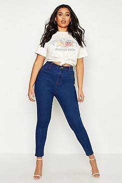 Boohoo Plus High Waist Skinny Jean