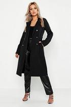 Boohoo Plus Button Detail Oversized Trench Coat