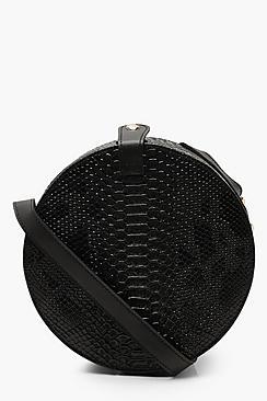 Boohoo Structured Round Drum Cross Body Bag