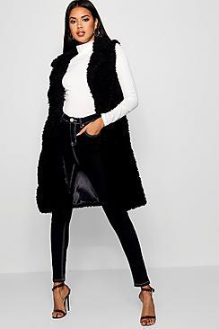 Boohoo Shaggy Faux Fur Gilet