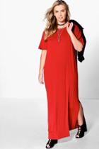 Boohoo Plus Elisa T-shirt Maxi Dress Rust