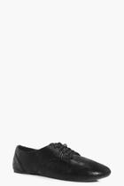 Boohoo Lilly Lace Up Brogue Black