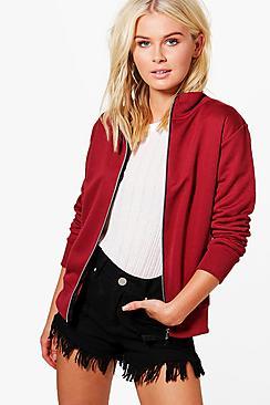 Boohoo Louise Funnel Neck Bomber Jacket