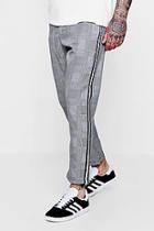 Boohoo Smart Check Jogger With Side Taping