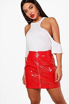Boohoo Alaina Oversized Cut Out Shoulder Top