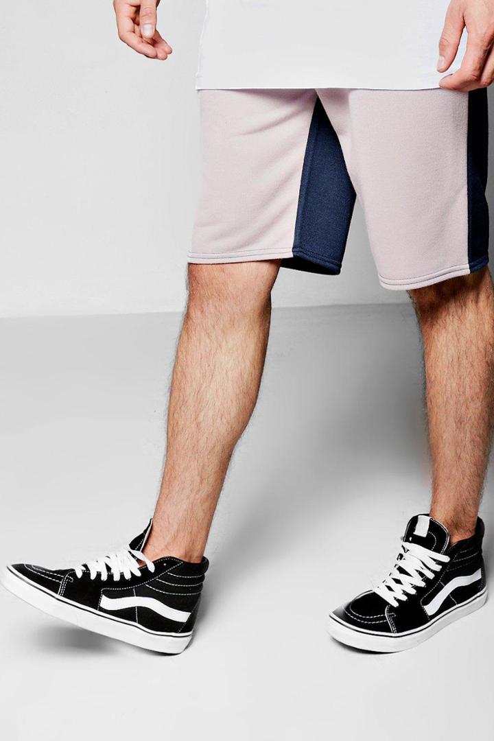 Boohoo Half And Half Shorts Navy