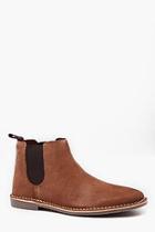 Boohoo Real Suede Gum Sole Chelsea Boot