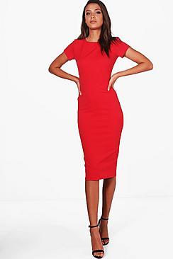 Boohoo Tall Persia Belted Premium Midi Dress