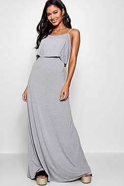 Boohoo Tie Back Maxi Dress