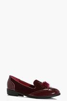 Boohoo Grace Mix Material Pom Slipper Ballet