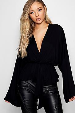 Boohoo Jersey Belted Kimono