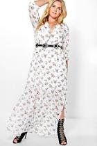Boohoo Plus Ditsy Floral Cage Back Maxi Dress