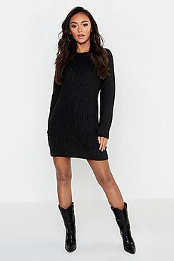 Boohoo Petite Crew Neck Jumper Dress