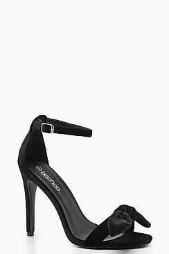 Boohoo Bow Front Two Part Heels