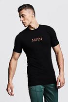 Boohoo Muscle Fit Orange Original Man Print T-shirt