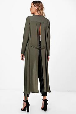 Boohoo Sarah Split Back Tailored Duster