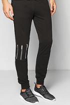 Boohoo Skinny Fit Pique Joggers With Knee Zips