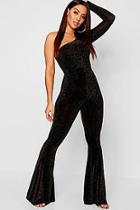 Boohoo Glitter Flared Trouser