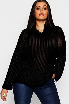 Boohoo Plus Chenille Oversized Jumper